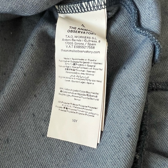 NWT The Animals Observatory Navy Ruffled Terry Cloth Skirt size 10 - Picture 8 of 9